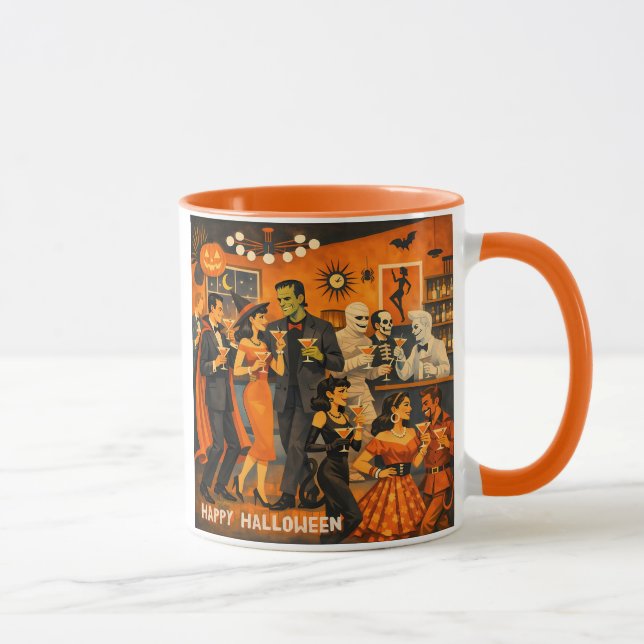 Taza Fiesta de Martini de Halloween Moderno de Mitad de (Derecha)