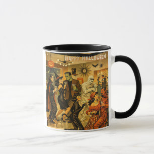 Taza Fiesta de Martini de Halloween Retro de la Mitad d