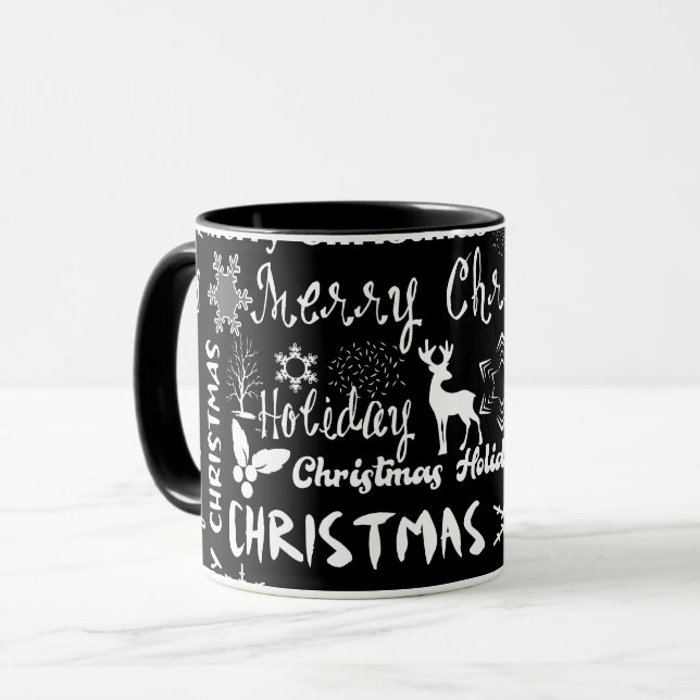 Taza Fiesta de Navidad, patrón de Navidad (Anverso izquierdo)