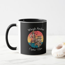 Taza Fiesta de piratas del capitán del atardecer