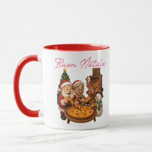 Taza Fiesta de Pizza de Buen Natal 