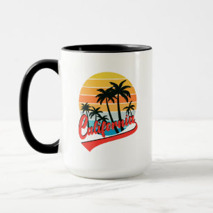 Taza Fiesta De Sol Retro De California Y Mug De Palmera