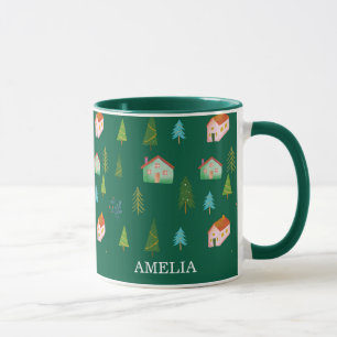 Taza Fiesta de vacaciones de vacaciones ciudad verde No