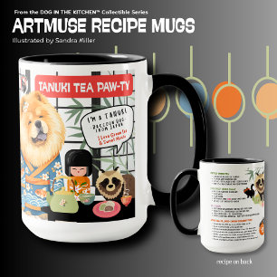 Taza FIESTA DEL TÉ TANUKI Receta de Muse de Chow Art