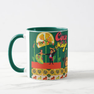 Taza Fiesta Desierto Florido bosque verde