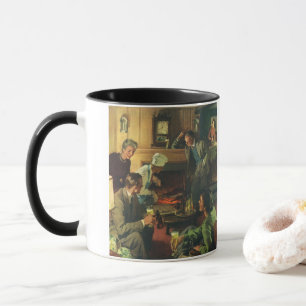 Taza Fiesta Familiar Vintage, Cocinando Bistecs y Bebie