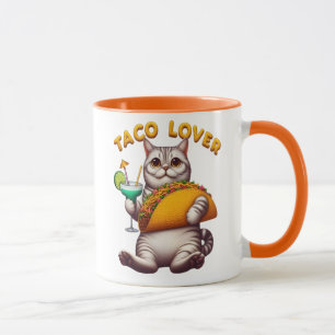 Taza Fiesta felina con taco y bebida