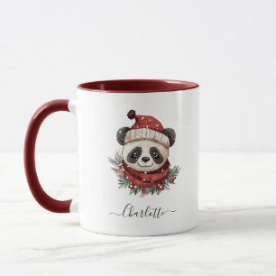 Taza Fiesta navideña Rusa Panda Santa Merry