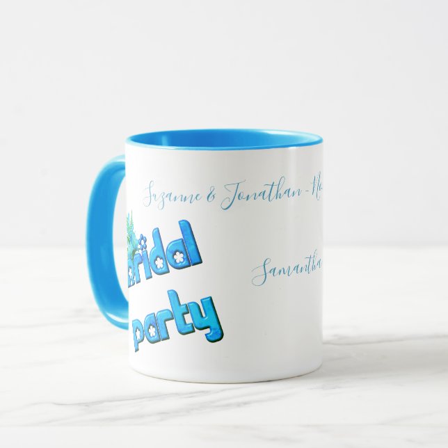 Taza Fiesta Nupcial Personalizada Cute Boda  (Anverso izquierdo)