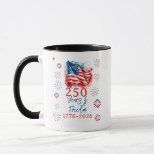 Taza Fiesta Patriótica de Celebración de EE. UU. 250 4