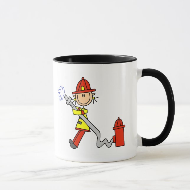 Taza Figura bombero del palillo con la manguera (Derecha)