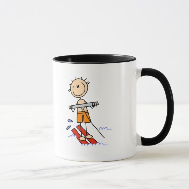 Taza Figura camisetas y regalos del palillo del esquí (Derecha)