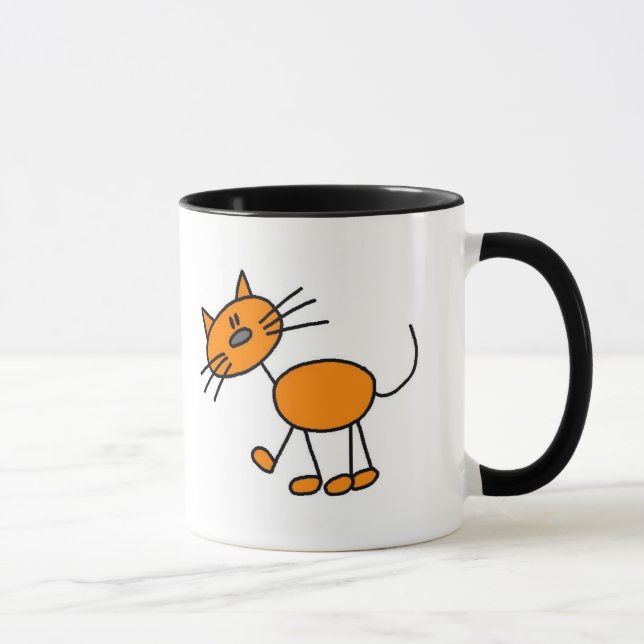 Taza Figura camisetas y regalos del palillo del gato (Derecha)