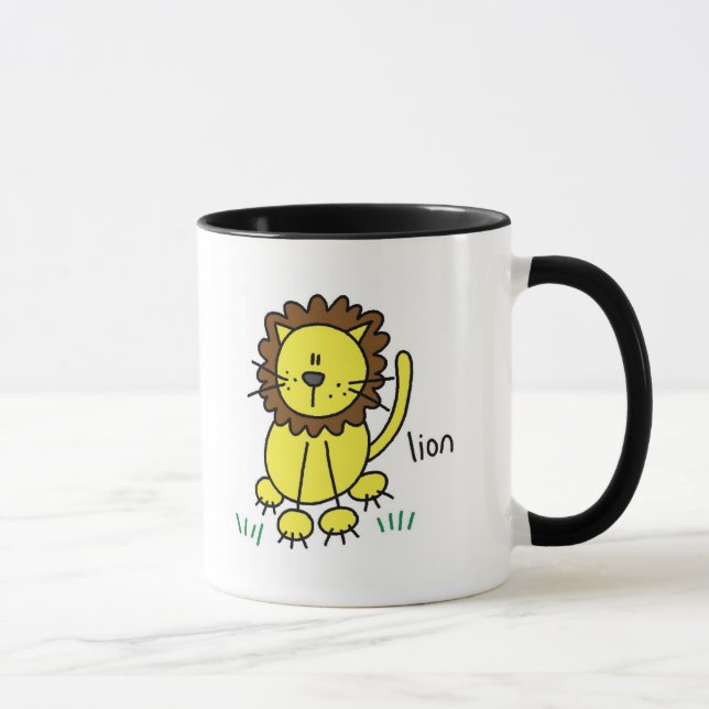 Taza Figura camisetas y regalos del palillo del león (Derecha)