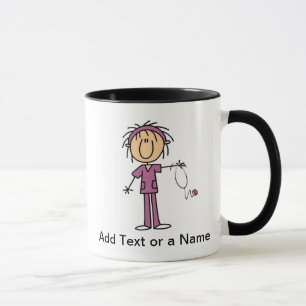 Taza Figura femenina blanca camisetas y regalo del