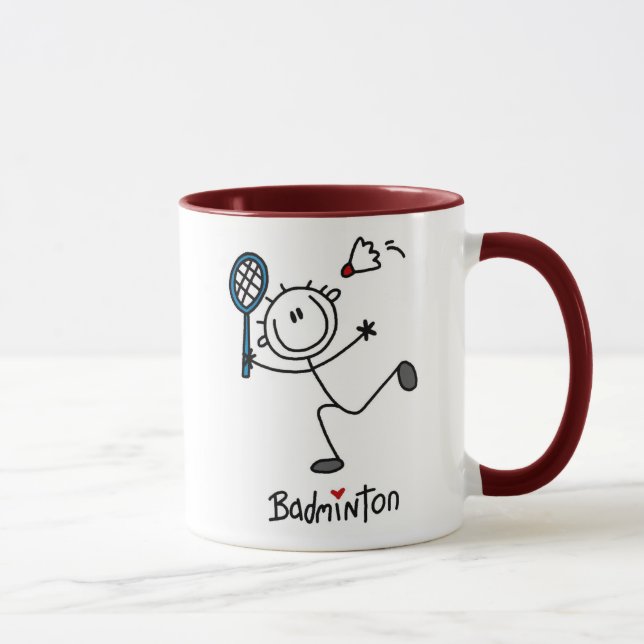 Taza Figura masculina básica bádminton del palillo (Derecha)