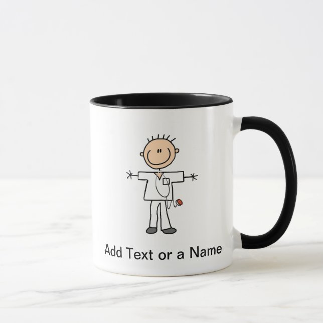 Taza Figura masculina camisetas y regalos del palillo (Derecha)