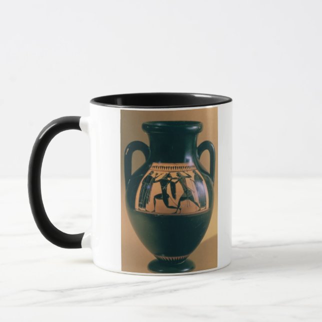 Taza Figura negra amphora del ático que representa (Izquierda)