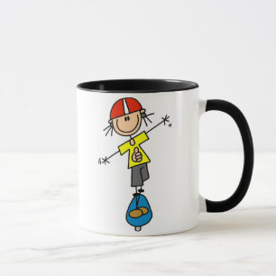 Taza Figura skater del palillo
