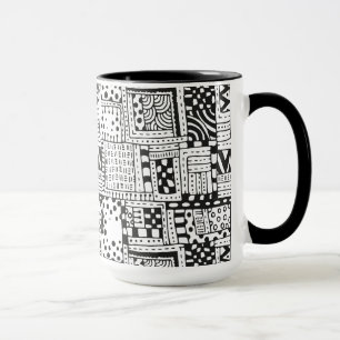 Taza Figuras abstractas indias inspiradas