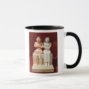 Taza Figurilla del Seneb enano y de su familia
