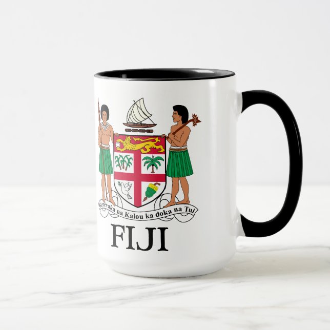 Taza FIJI - emblema/bandera/escudo de armas/símbolo (Derecha)