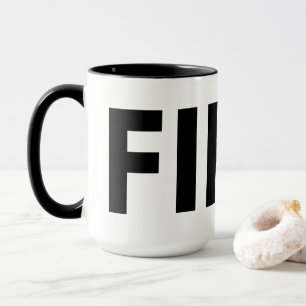 Taza FIKA Mug blanco y negro