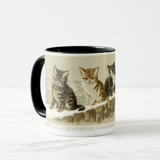 Taza Fila de gatitos por Helena Maguire (Anverso izquierdo)