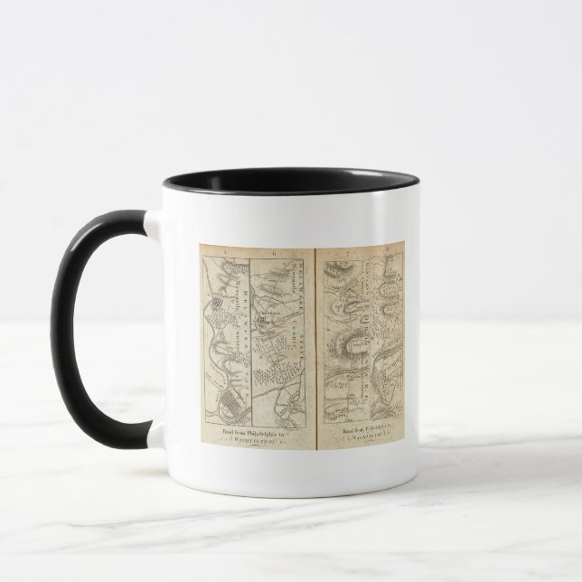Taza Filadelfia a Washington Road Map 2 (Izquierda)