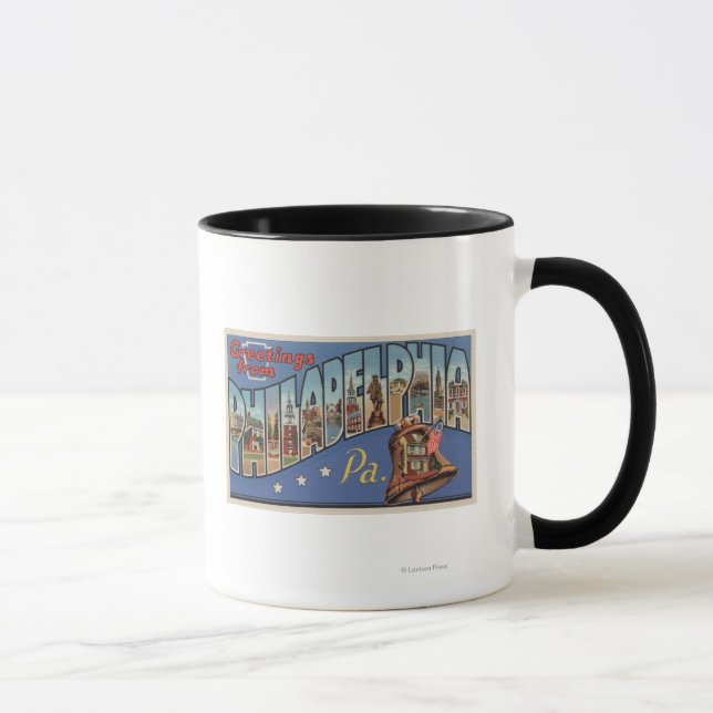 Taza Filadelfia, Pennsylvania - Letra grande (Derecha)