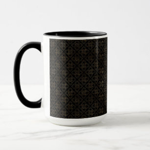 Taza FILAS NEGRO Y ORO DE bonitos CELÁTICAS