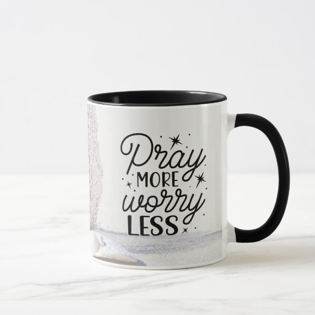 Taza Filipinas 4:6-7 Pray Más Preocupación Menos Playa  (Derecha)