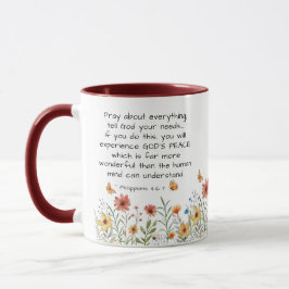 Taza Filipinas 4:6-7 Reza más Preocupación Menos Verso 