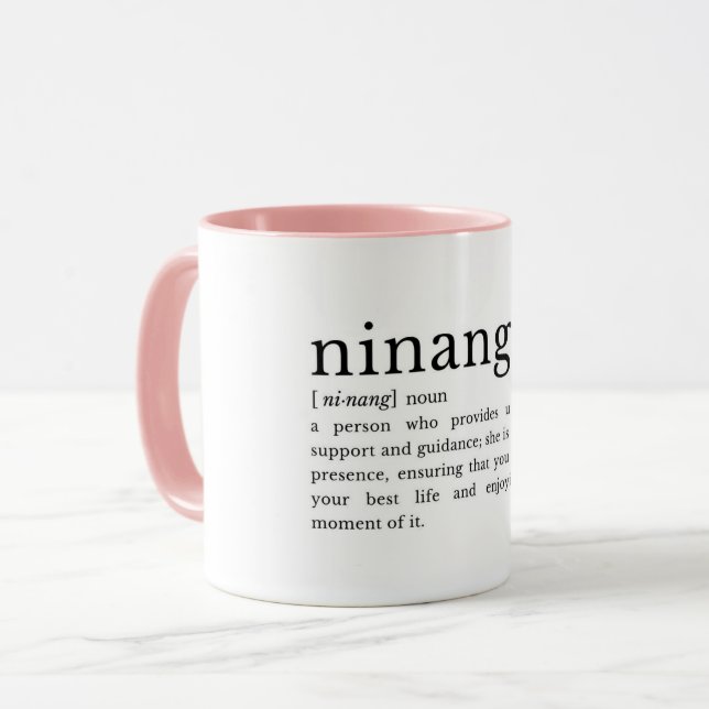 Taza Filipino Ninang Definition Mug, Godmother Gift (Anverso izquierdo)