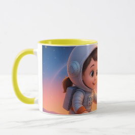 Taza Fille cosmonaute et petite extraterrestre