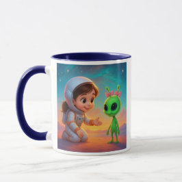 Taza Fillette et extraterrestre