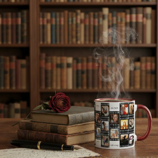 Taza Film Strip Photo Collage Custom 26-Photo Memory