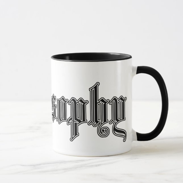 taza "filosofía " del estudio de universidad (Derecha)