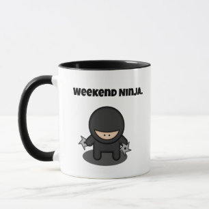 Taza Fin de semana Ninja Divertido Personalizado de Jap