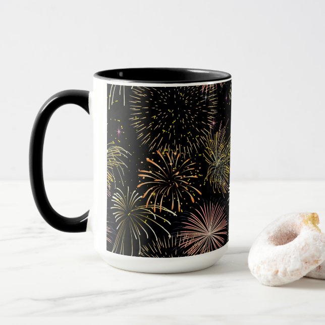 Taza Final de fuegos artificiales (Con donut)