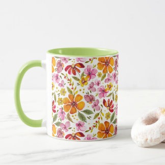 Taza Finalmente Floral Acuarela de Primavera