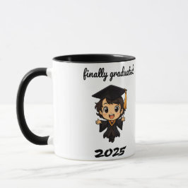 Taza 🎓 Finalmente Graduado 2025 - Graduación de Cute C
