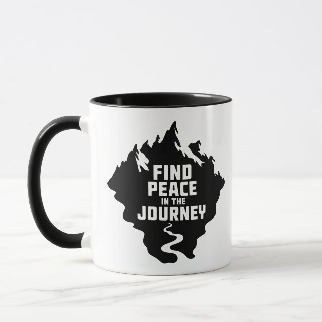 Taza Find Peace in the Journey Mountain Design (Izquierda)