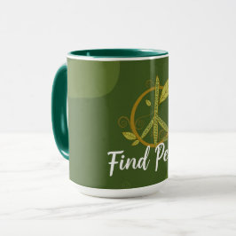 Taza Find Peace Leaf
