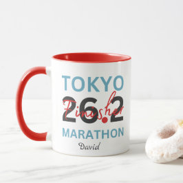 Taza Finisher de maratón de Tokio personalizado, regalo