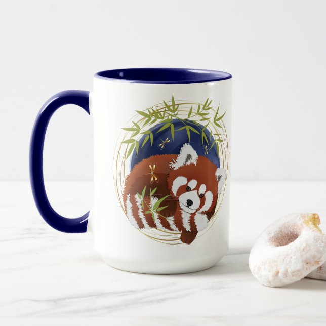 Taza FIRE FOX Red Panda 15oz mug (Con donut)