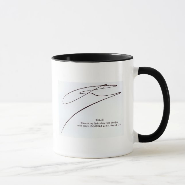 Taza Firma de Frederick el grande (Derecha)
