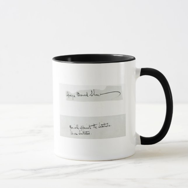 Taza Firma de George Bernard Shaw (Derecha)