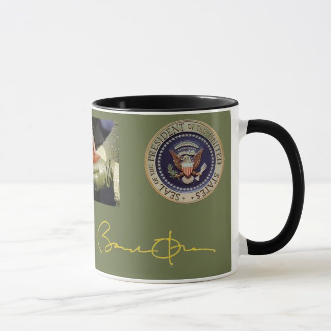 Taza Firma de Obama y foto de Mug (Derecha)