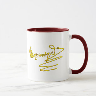 TAZA FIRMA DE ORO EN MOZART / 3D DEL COMPOSITOR